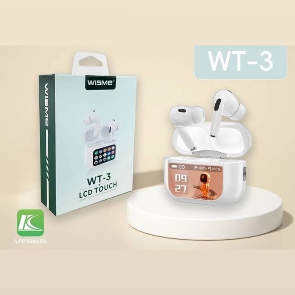 Wisme WT-3 LCD Touch Wireless Earbuds.